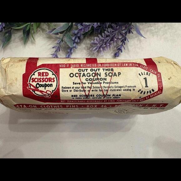 1950’s Vintage Colgates Octagon All Purpose Soap Large Size Discontinued, Coupon - Picture 3 of 8